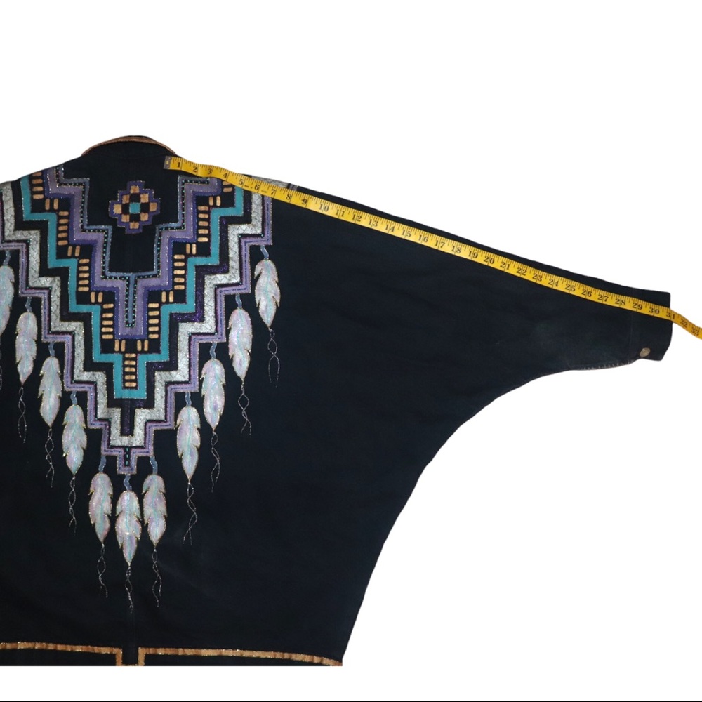Mary Ann Nibbelink Sundance Vintage Handpainted Denim Jacket Medium Southwest - Picture 9 of 14